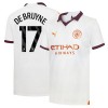 Camiseta de fútbol Manchester City Kevin De Bruyne 17 Segunda Equipación 23-24 - Hombre